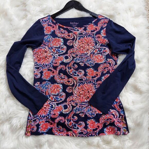 ‎Lilly Pulitzer Pima Cotton long sleeve shirt - Picture 11 of 11